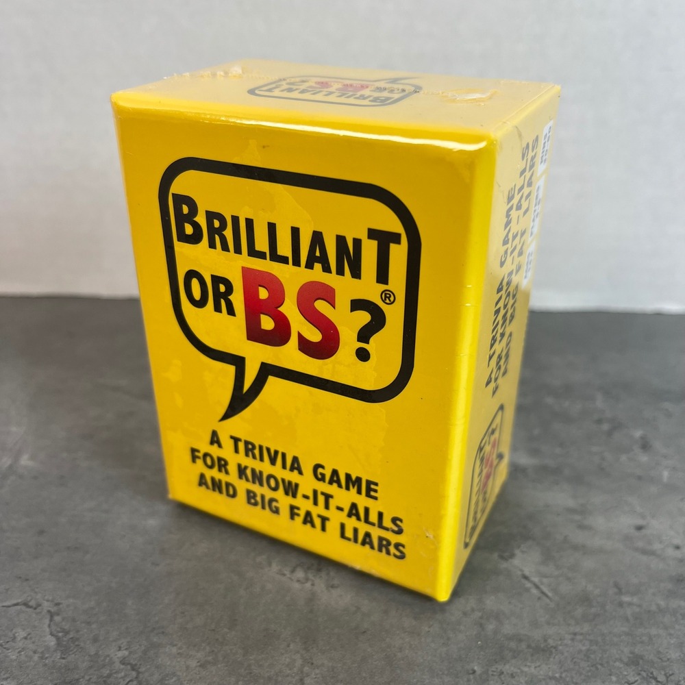 Brilliant or BS Trivia Card‎ Game for Adults 4 - 6 Players Fun Party Game SEALED